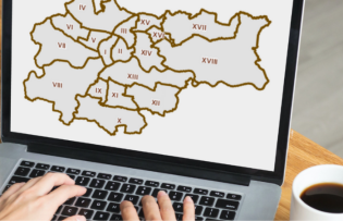 Logo aplikacji 'Przewodnik po danych przestrzennych
Znajdujących się na portalu MSIP OBSERWATORIUM'. Fot. MSIP Kraków