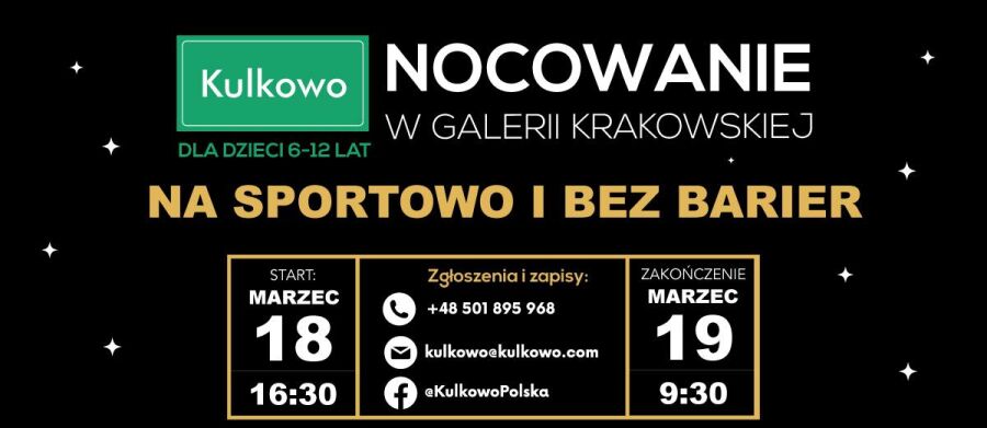 grafika przedstawia zaproszenie na wydarzenie organizowane przez Kulkowo które odbedzie się 18 marca o godzinie 16:30