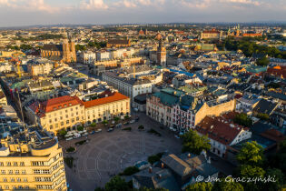 plac szczepański, rynek, centum, panorama, dron, z lotu ptaka. Fot. Jan Graczyński