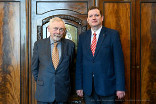 Spotkanie z ambasadorem Łotwy. Fot. Piotr Wojnarowski - Kancelaria Prezydenta