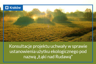 Konsultacje społeczne projektu uchwały w sprawie ustanowienia użytku ekologicznego pod nazwą „Łąki nad Rudawą