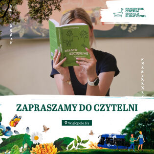 Zaproszenie do czytelni Krakowskiego Centrum Edukacji Klimatycznej