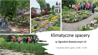 Zaproszenie na spacer klimatyczny w Ogrodzie Botanicznym UJ 7 września