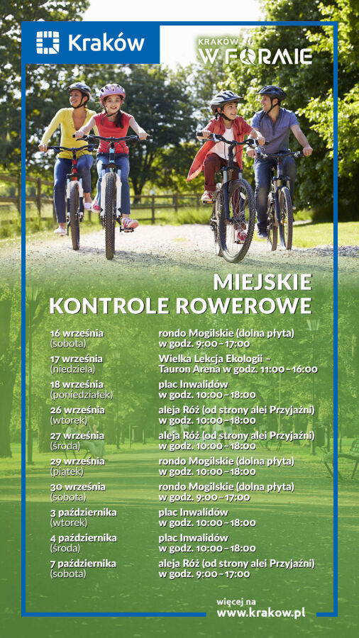 Kraków zaprasza na bezpłatne miejskie kontrole rowerowe