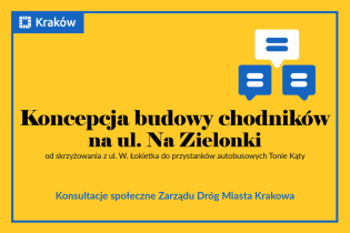 Koncepcja budowy chodników na ul. Na Zielonki - konsultacje społeczne. Fot. Obywatelski Kraków