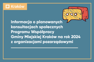 Program Współpracy Gminy Miejskiej Kraków na rok 2024 
z organizacjami pozarządowymi