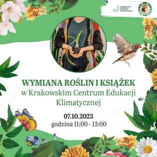 Zaproszenie na wymianę roślin i książek w Krakowskim Centrum Edukacji Klimatycznej 7 października