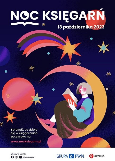 noc księgarń plakat październik 2023
