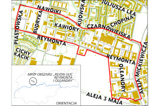 Granice miejscowego planu zagospodarowania przestrzennego obszaru 