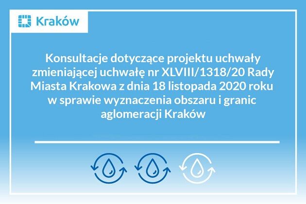 Konsultacje projektu uchwały zmieniającej uchwałę w sprawie wyznaczenia obszaru i granic aglomeracji Kraków