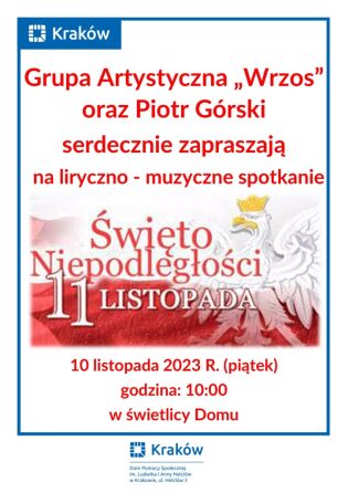 Obchody Narodowego Święta Niepodległości 2023.. Fot. DPS im. L. i A. Helclów w Krakowie