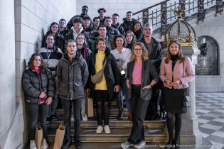 Wizyta młodzieży z Orleanu 14.11.2023. Photos P. Wojnarowski - Kancelaria Prezydenta, Urząd Miasta Krakowa