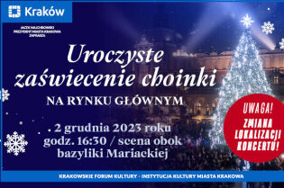 Choinka na Rynku_zmiana miejsca koncertu. Fot. Magiczny Kraków