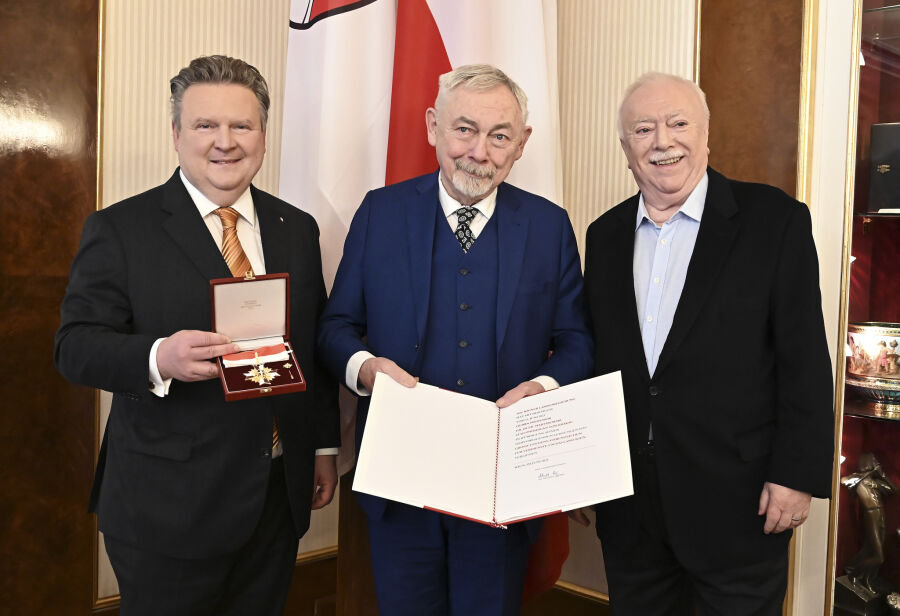 Wręczenie wiedeńskiego odznaczenia Prezydentowi Krakowa 19.01.2024
