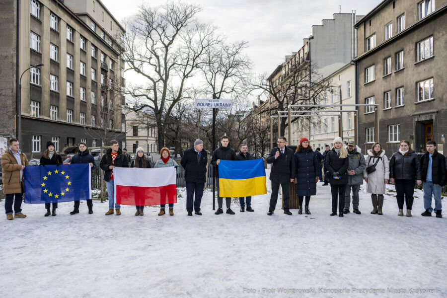 Obchody Dnia Jedności Ukrainy w Krakowie 22.01.2024