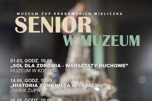 Senior w Muzeum plakat 2024. Fot. Muzeum Żup Krakowskich Wieliczka