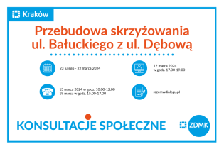 Skrzyżowanie Bałuckiego Dębowa - konsultacje społeczne. Fot. Obywatelski Kraków