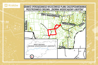 Granice projektu miejscowego planu zagospodarowania przestrzennego obszaru 