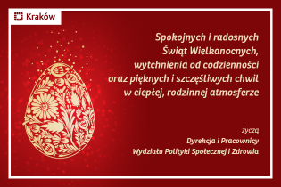 Życzenia Wielkanocne. Fot. Wydział Polityki Społecznej i Zdrowia Urzędu Miasta Krakowa