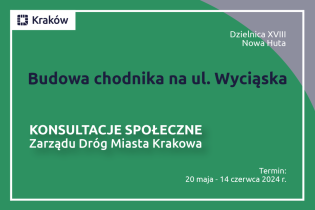 konsultacje: chodnik ul. Wyciąska. Fot. Obywatelski Kraków