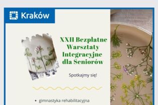 plakat XXII Warsztaty inegracyjne dla seniorów. Fot. Kraków Dla Seniora