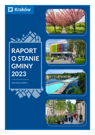 Raport o Stanie Gminy za 2023 rok - okładka. Fot. Rozwój Krakowa