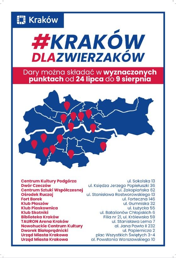 zbiórka Kraków dla zwierzaków