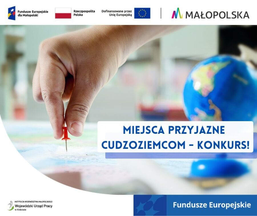 Grafika towarzysząca konkursom na organizowanym w ramach projektu „Żyj i Pracuj w Małopolsce (etap 1)”