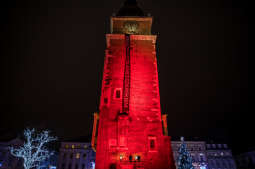 bs-stycznia 18, 2019-img_8354.jpg-Żałoba,Adamowicz,Kraków Myślami z Gdańskiem,Wieża,