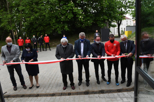 0303.jpg-Wizyta gospodarska w nowo wybudowanym zapleczu klub KS Kolejarz Prokocim