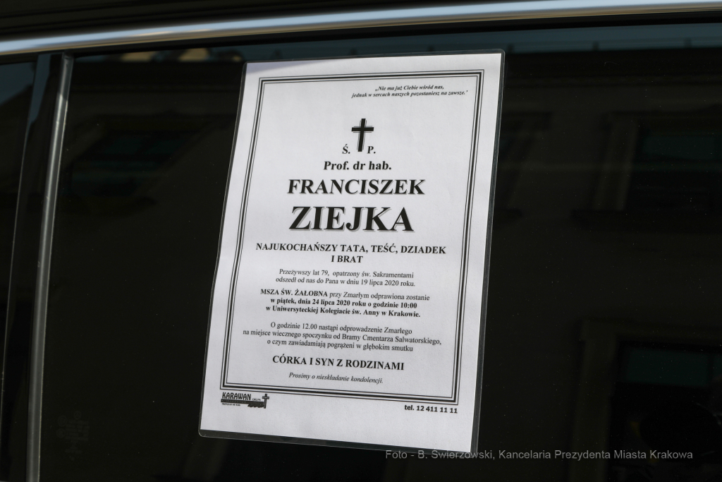 bs_200724_6389.jpg-Pogrzeb,prof. Ziejka, Majchrowski  Autor: B. Świerzowski