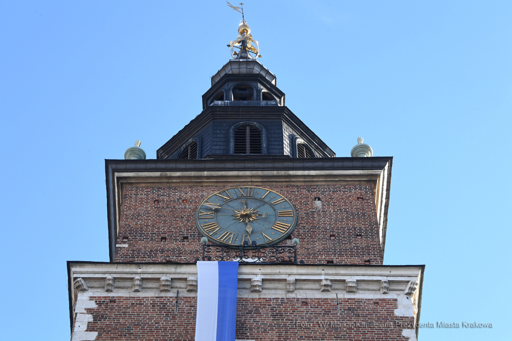 23jpg.jpg-uruchomienie dzwonu gwałtownego na wieży Ratuszowej  Autor: W. Majka