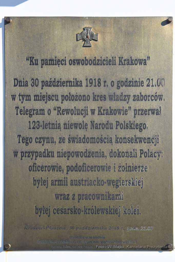 39jpg.jpg-102. rocznica wyzwolenia Krakowa spod władzy zaborczej  Autor: W. Majka