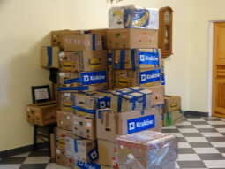 Dostarczenie darów do ośrodków dla cudzoziemców w Przemyślu i Białej Podlaskiej