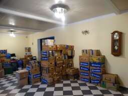 Dostarczenie darów do ośrodków dla cudzoziemców w Przemyślu i Białej Podlaskiej