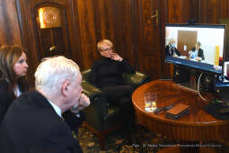 033jpg.jpg-Videorozmowa Prezydenta Miasta Krakowa z merem Orleanu