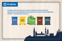 Logo: Projekty uchwał dotyczące zmian w Zintegrowanym Systemie Gospodarowania Odpadami Komunalnymi na terenie Gminy Miejskiej Kraków - konsultacje społeczne