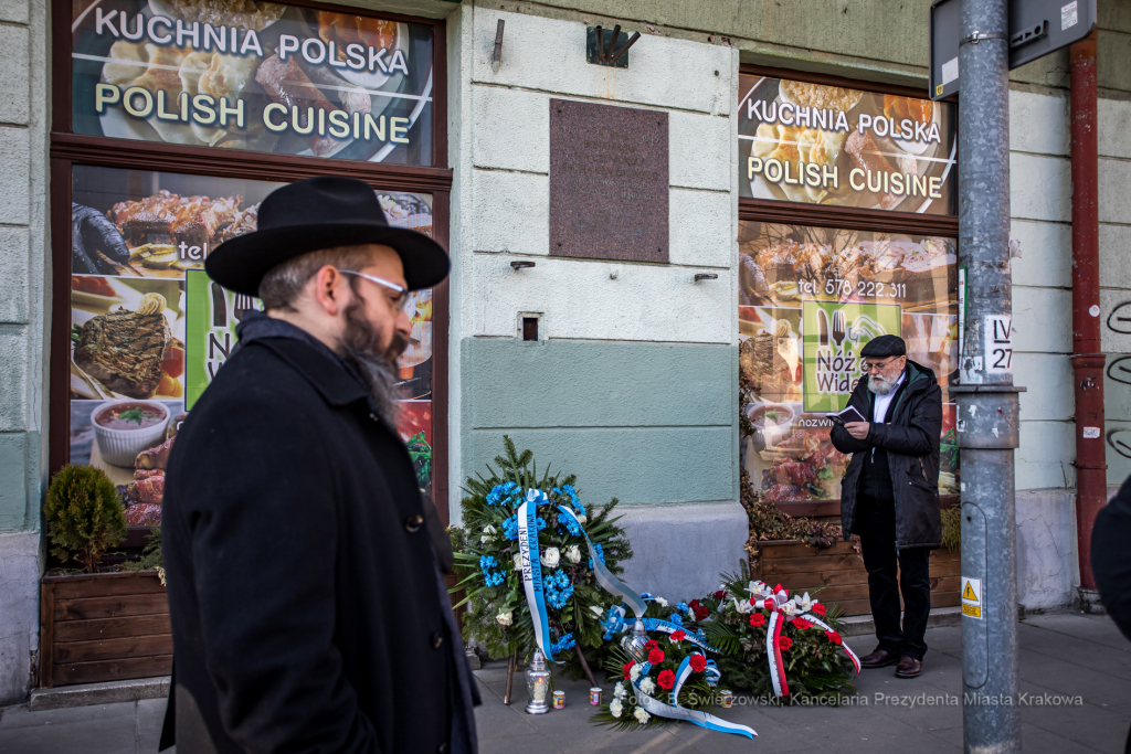 bs-marca 13, 2022-jg_220313_oto_4541.jpg-79. Rocznica, Getto Krakowskie, Majchrowski, Komarewicz  Autor: B. Świerzowski