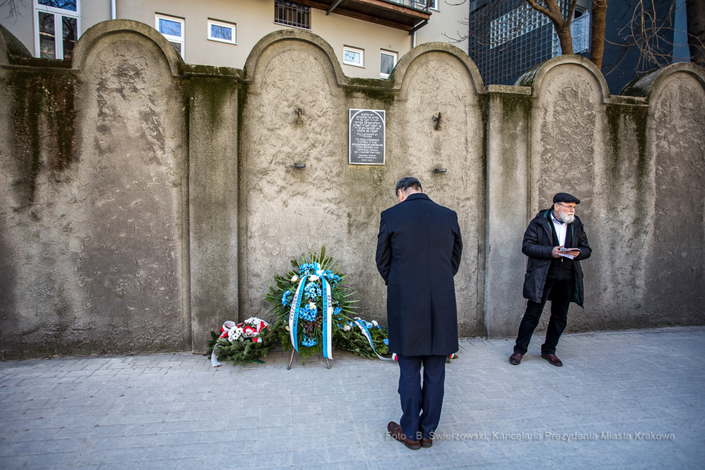 bs-marca 13, 2022-jg_220313_oto_4683.jpg-79. Rocznica, Getto Krakowskie, Majchrowski, Komarewicz  Autor: B. Świerzowski