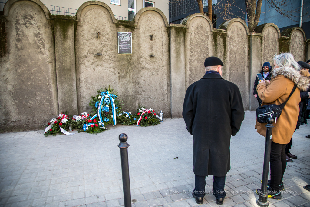 bs-marca 13, 2022-jg_220313_oto_4708.jpg-79. Rocznica, Getto Krakowskie, Majchrowski, Komarewicz  Autor: B. Świerzowski