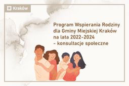 Logo: Konsultacje Programu Wspierania Rodziny dla Gminy Miejskiej Kraków na lata 2022-2024 