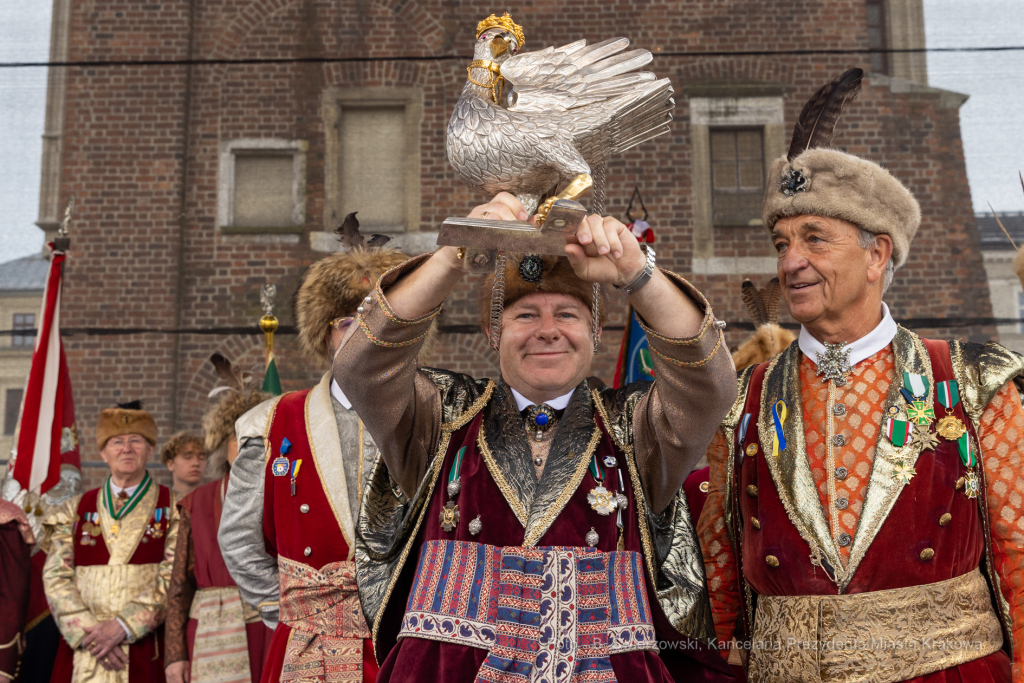 bs_220504_9481.jpg-Intronizacja, Król Kurkowy, Kraków, Majchrowski  Autor: B. Świerzowski