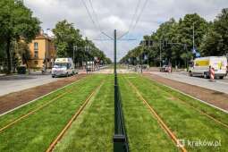 uvxd_ebo.jpeg-Przejazd techniczny tramwaju wzdłuż al. Jana Pawła II i ul. T. Ptaszyckiego