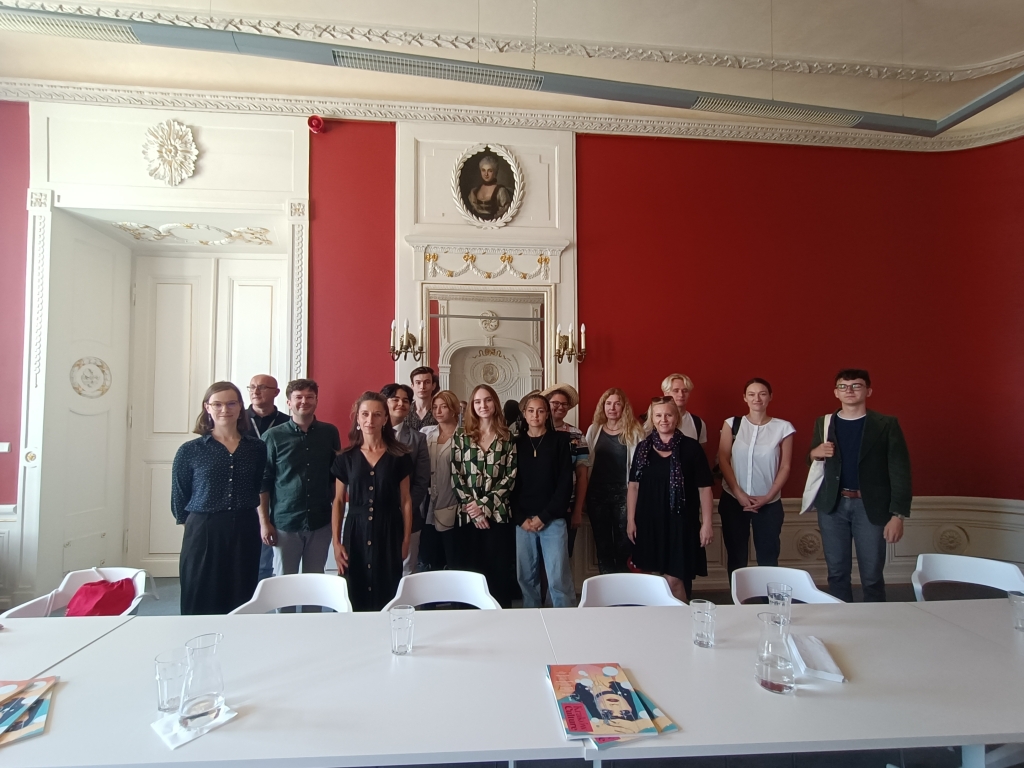 Wizyta członków Młodzieżowej Rady Lipska w Krakowie. Spotkanie w Pałacu Potockich.