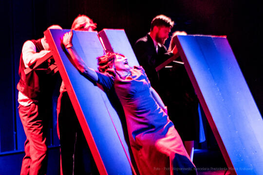 KTO, teatr, Majchrowski, Zoń, Jubileusz, Arcadia, 45, lat, istnienia, trąbka, spektakl, Różewicz