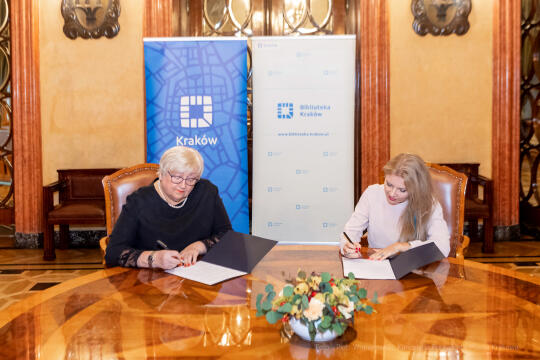 biblioteka, Kraków, podpisanie, umowa, Wilno, centralna, Wilna, UMK, Urzędu, Miasta, Rima Gražien