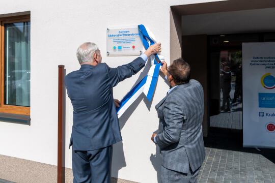 UNICEF, Majchrowski, wizyta, Topografów, 15, Radshed, Mustafa, Sarwar, Centrum Edukacyjno-Terapeuty