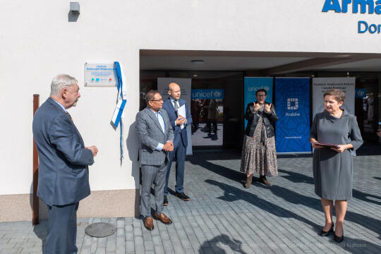 UNICEF, Majchrowski, wizyta, Topografów, 15, Radshed, Mustafa, Sarwar, Centrum Edukacyjno-Terapeuty