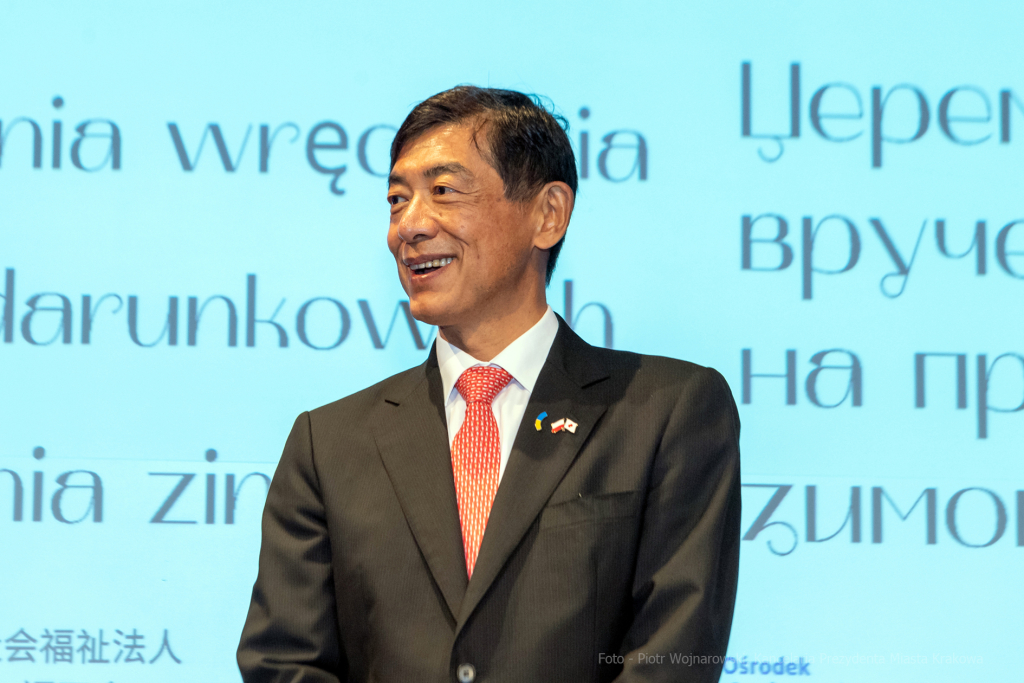 Manggha, Kulig, uchodźcy, bony, Ukraina, Fukudenkai, Akio, Miyajima, ambasador, Japonia, Japonii, o  Autor: P. Wojnarowski