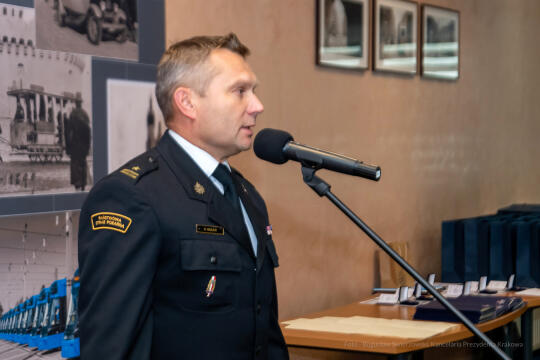 MPK, Majchrowski, kierowcy, bohater, uroczystość, Nowak, Zbigniew, policja, straż, wręczenie